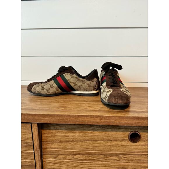 Gucci GG sneakers, Nylon and suede size 8 1/2 - Picture 5 of 15